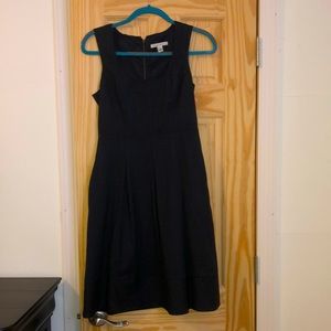 Grey scoop neck dress with pockets